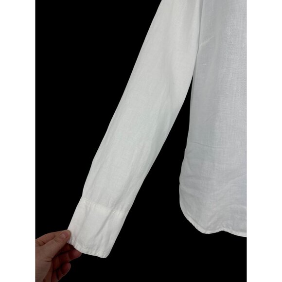 Baird McNutt for J. Crew Irish Linen Button-Down Shirt Slim Fit Women's Size 1X - Picture 3 of 10